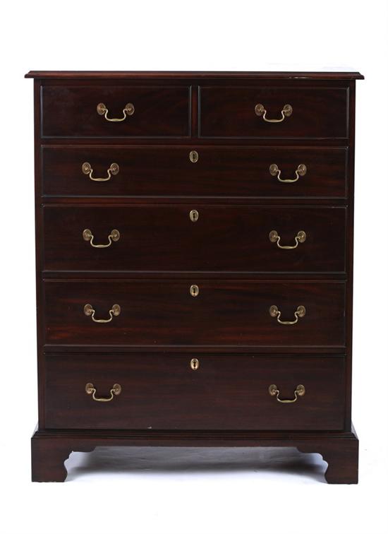 Appraisal: FEDERAL STYLE MAHOGANY TALL CHEST OF DRAWERS th century Henkel