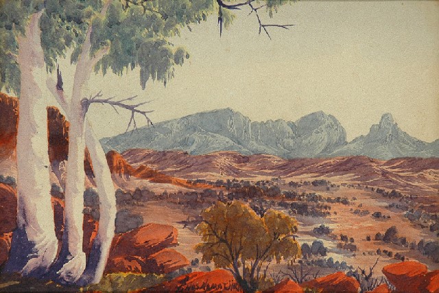 Appraisal: NAMATJIE ENOS NAMATJIRA Hermannsburg Mission NT - Untitled watercolour over