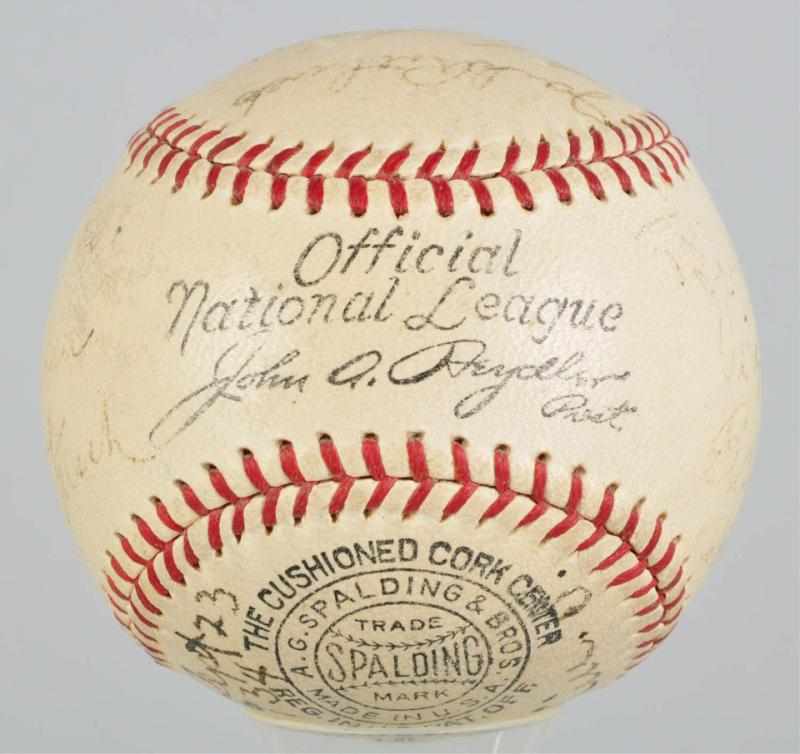 Appraisal: W S Champion Cardinals Team Signed Baseball Description Spalding baseball