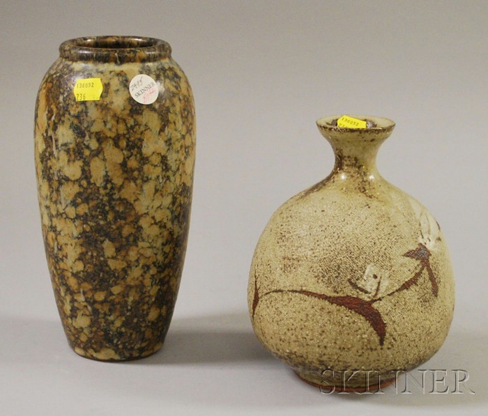 Appraisal: Hiroshi Nakayama Judy Glasser Glazed Art Pottery Vase and a