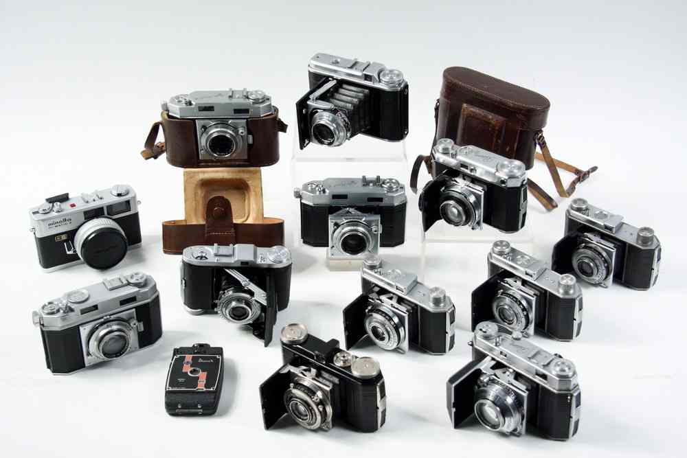 Appraisal: COLLECTION EARLY CAMERAS - Including Voightlander Perkeo II with Color-Skopar