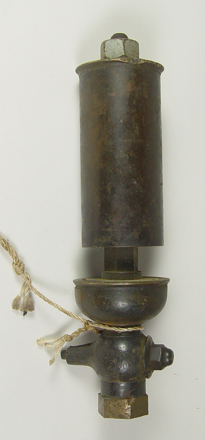 Appraisal: Bronze Steam Whistle Single note whistle with hexagonal bolt at