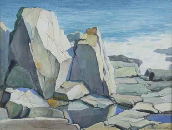 Appraisal: EDWARD LIS American - ROCKY SHORE signed lower right Watercolor