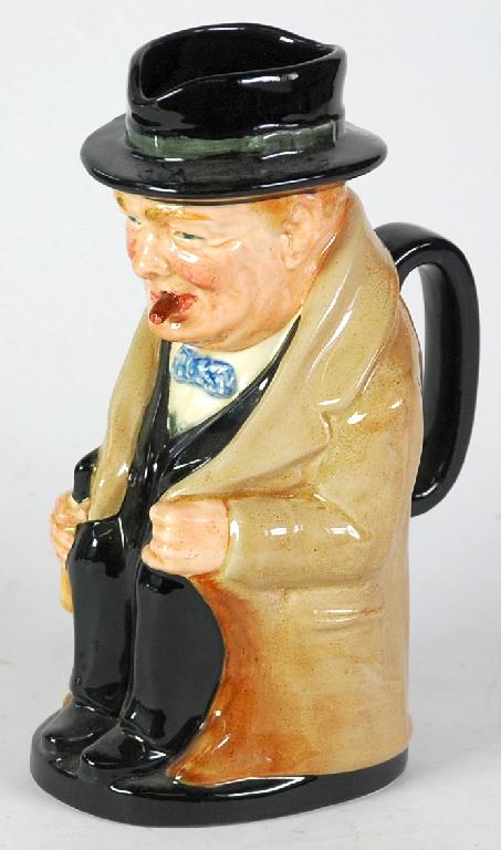 Appraisal: LARGE SIZED ROYAL DOULTON 'WINSTON CHURCHILL' TOBY JUG cm high