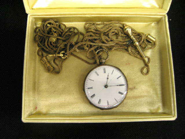 Appraisal: k Gold Openface Pocketwatch early th century keywind set Roman