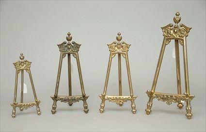 Appraisal: Group of Eleven Brass Table-Top Easels