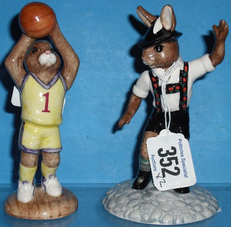 Appraisal: Royal Doulton Bunnykins Figures Basketball DB limited edition with certificate