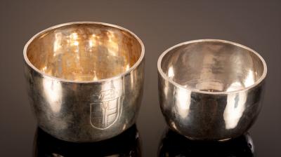 Appraisal: An th Century silver tumbler cup marks rubbed engraved an