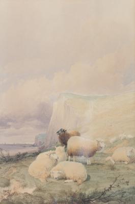 Appraisal: Thomas Sidney Cooper - Sheep below Cliffs signed and dated