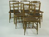 Appraisal: DINING CHAIRS - Lot of six paint decorated Sheraton period