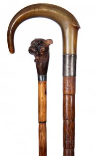 Appraisal: Two Dress Canes- One being a horn crook handle and