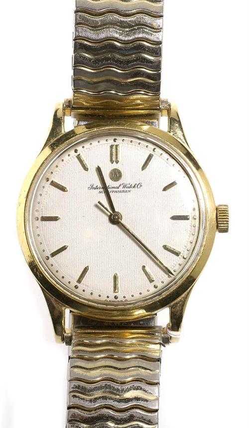 Appraisal: GENTLEMAN'S WRISTWATCH IWC ca Yellow gold Round case No with