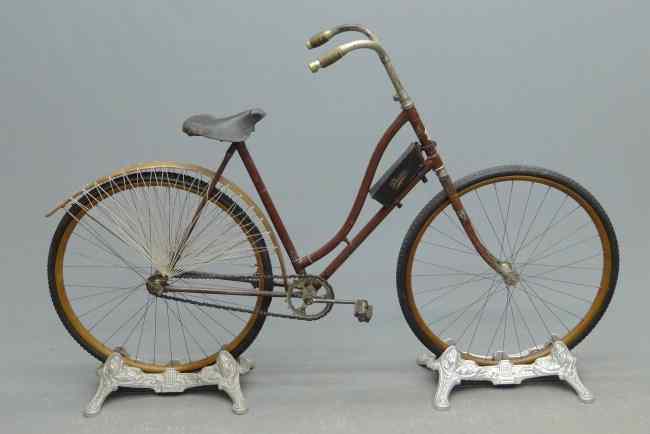 Appraisal: C Telegram ladies' pneumatic Includes tool box and stamped saddle