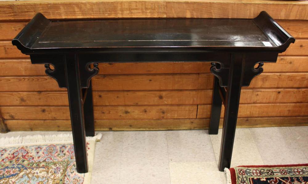 Appraisal: CHINESE MING-STYLE ALTAR TABLE ebonized elmwood H x L x