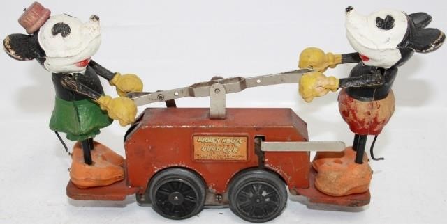 Appraisal: LIONEL MICKEY MOUSE WALT DISNEY HAND CAR NO KEY DOES