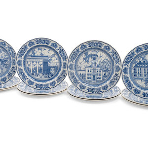 Appraisal: Twelve Wedgwood Dinner Plates of Yale University Interest Yale University