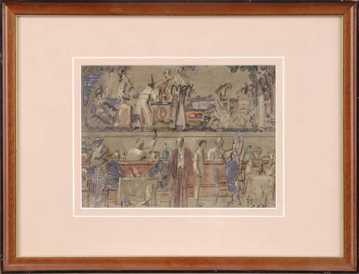 Appraisal: EVW American First half of the th Century INTERIOR SCENE