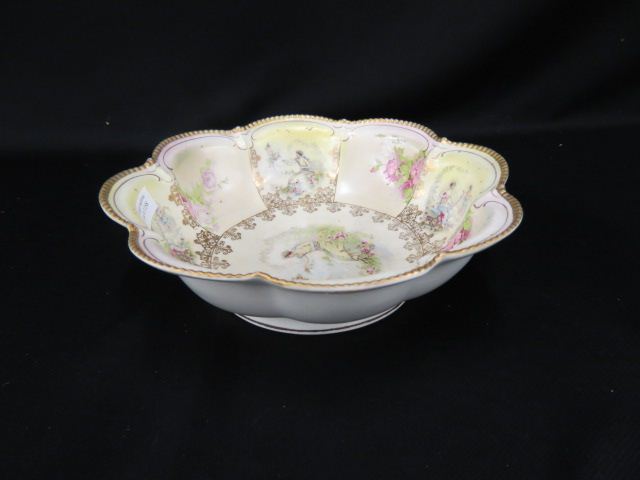 Appraisal: Empire China Master Berry Bowl cherub maiden decor fancy gold