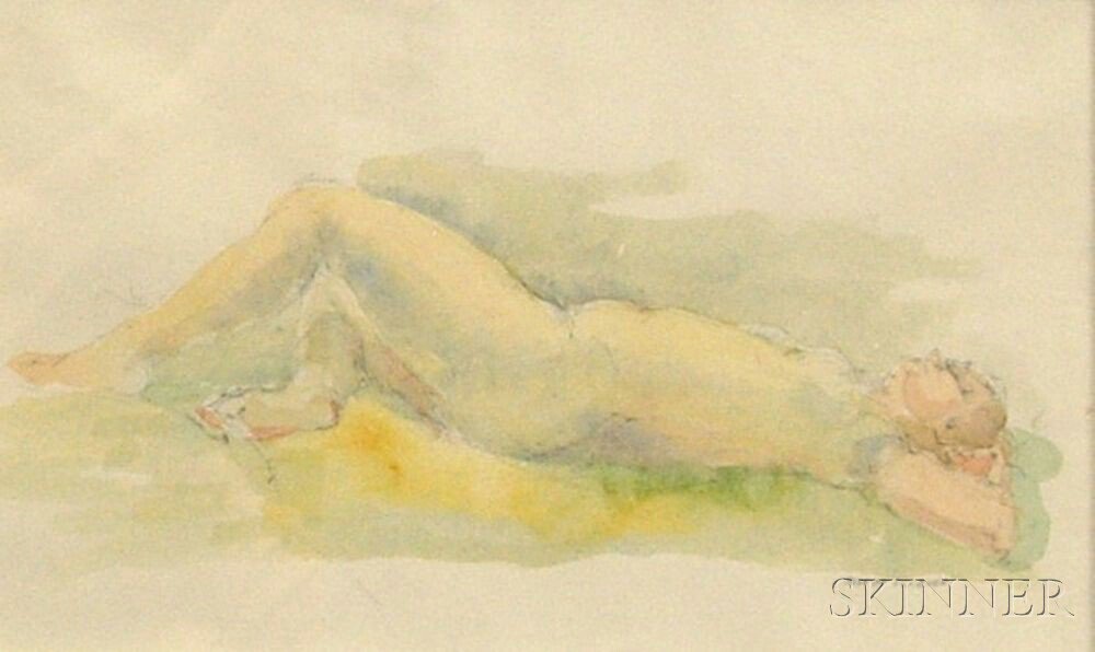 Appraisal: Aldryth Ockenga American th st Century Reclining Figure Signed ALDRYTH