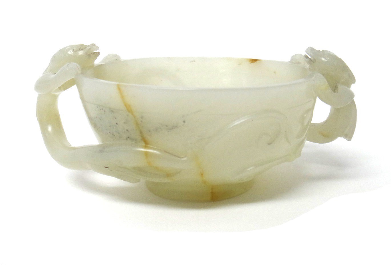 Appraisal: A Chinese white jade libation cup probably th century the