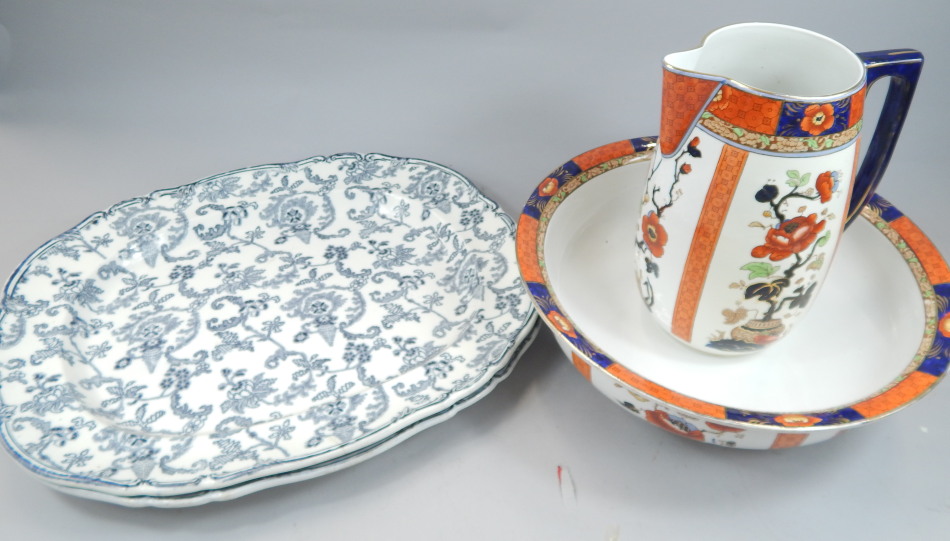 Appraisal: Various ceramic items to include a Staffordshire wash jug and