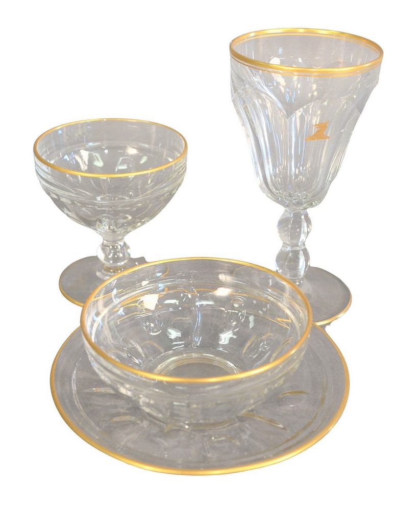 Appraisal: piece set of Glass Stemware and Bowls to include red