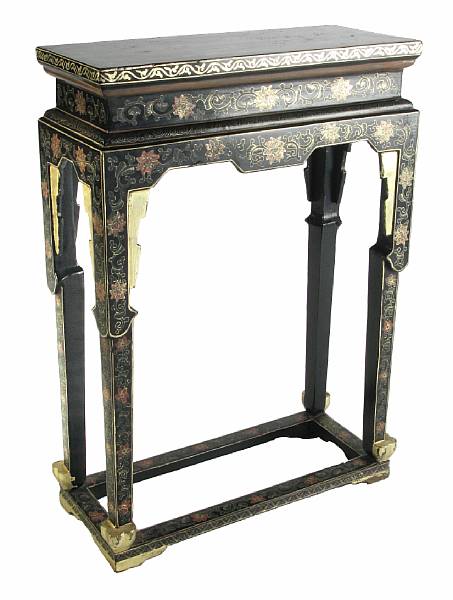 Appraisal: A Chinese lacquer altar table height in width in depth