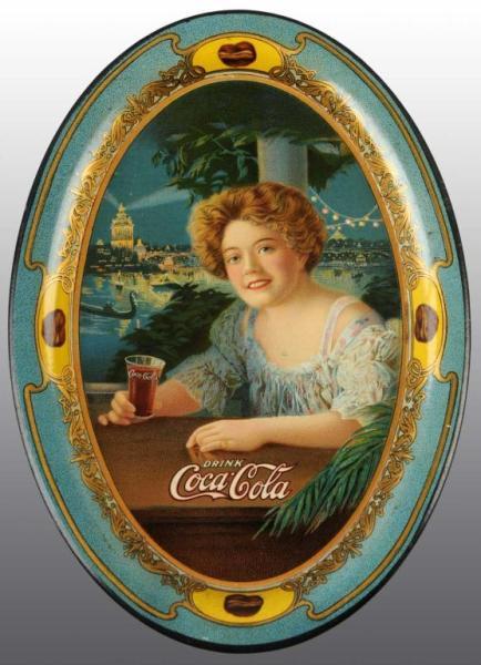 Appraisal: Coca-Cola Oval Tip Tray Description Circa Very popular tray amongst