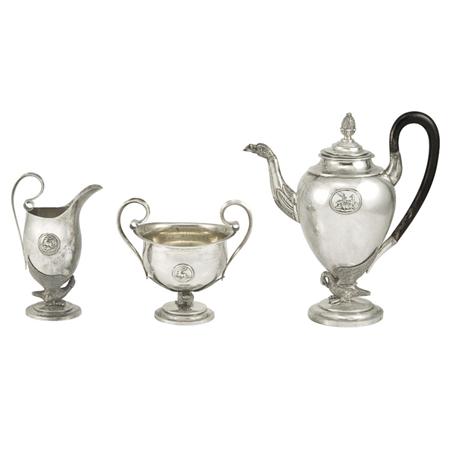 Appraisal: Mauser Mfg Co Neoclassical Silver Three-Piece Coffee Service Estimate -