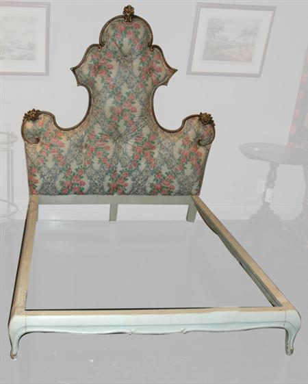 Appraisal: Venetian Style Parcel Gilt and Painted Bed Estimate nbsp nbsp