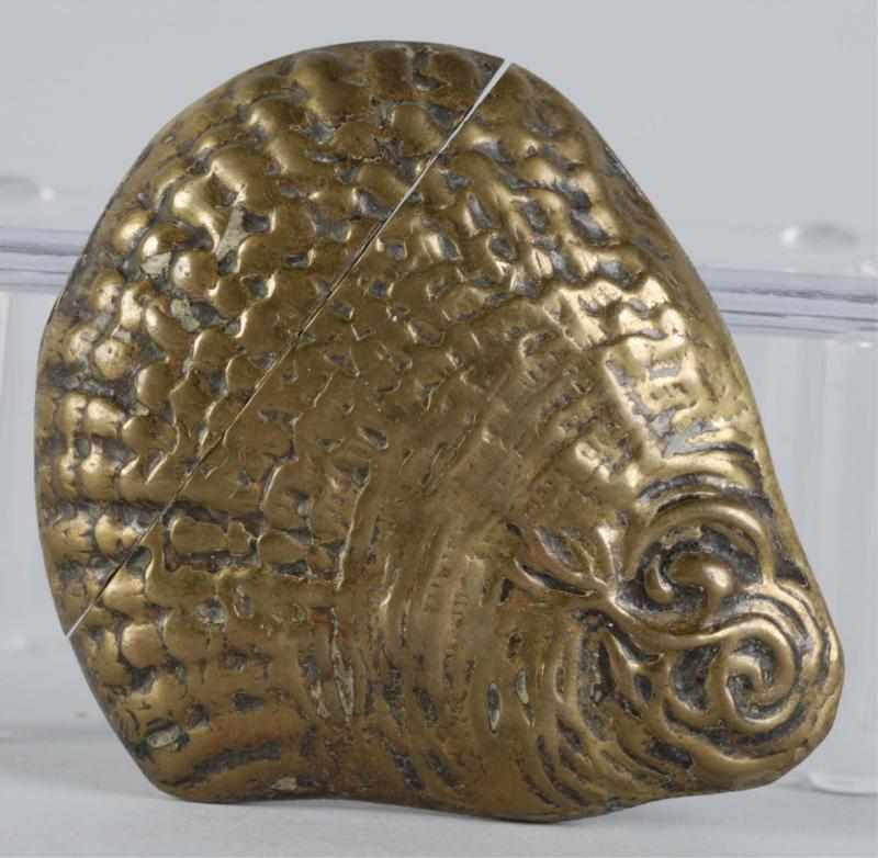 Appraisal: Brass Seashell Match Safe Condition Excellent Size - L