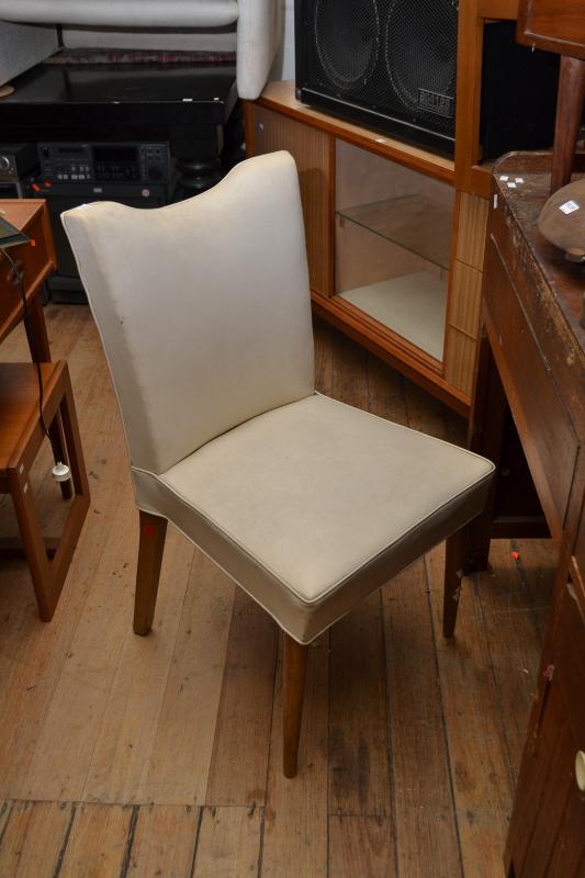 Appraisal: A PAIR OF VINYL MIDCENTURY CHAIRS A PAIR OF VINYL