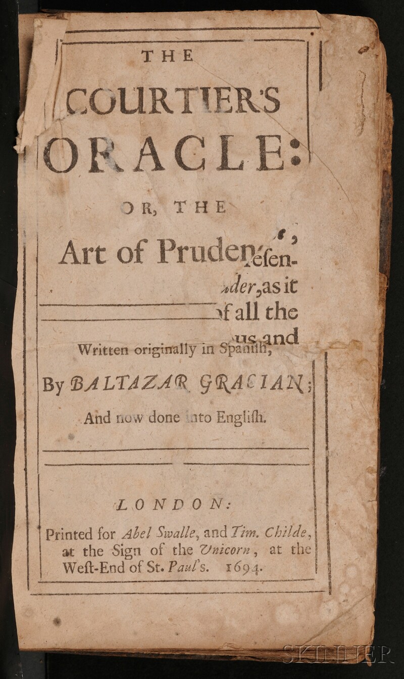 Appraisal: Gracian y Morales Baltasar - The Courtier's Oracle or The