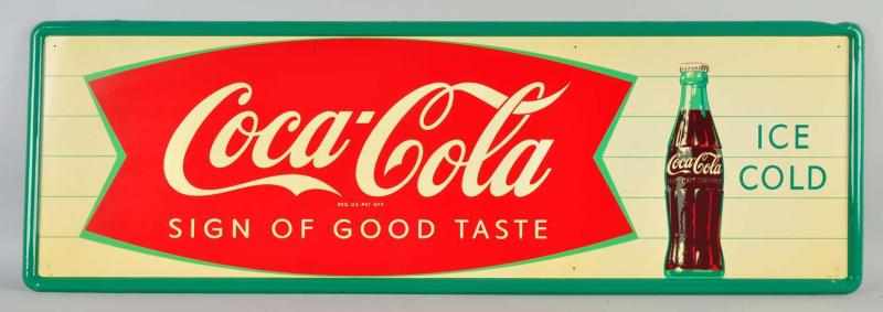 Appraisal: Tin Coca-Cola Sign Description s Bright clean nice example with