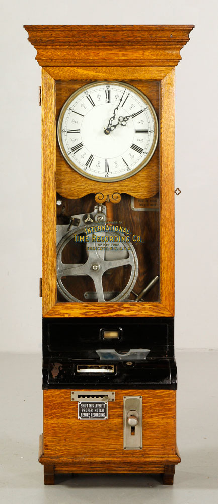 Appraisal: - International Time Recording Co Oak Clock International Time Recording