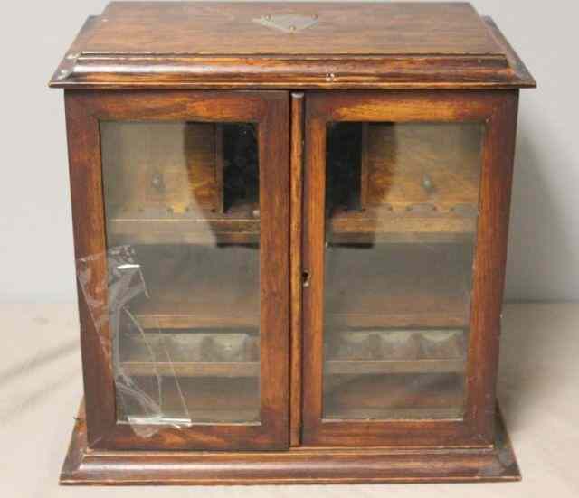 Appraisal: Glass Front Tabletop Medicine Chest Inscribed ''A token of regard