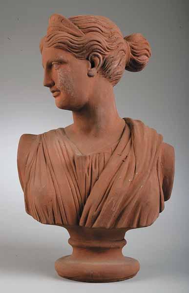 Appraisal: An English Terra-Cotta Bust of a Young Woman in the