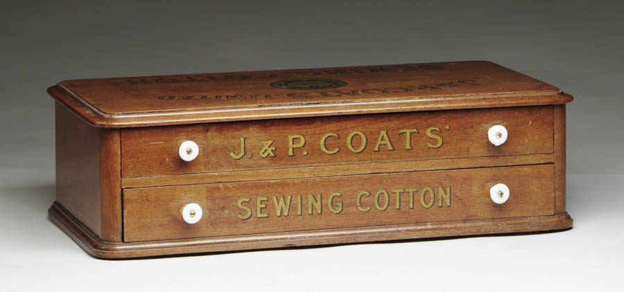 Appraisal: J P COATS LTD TWO DRAWER SPOOL CABINET English version