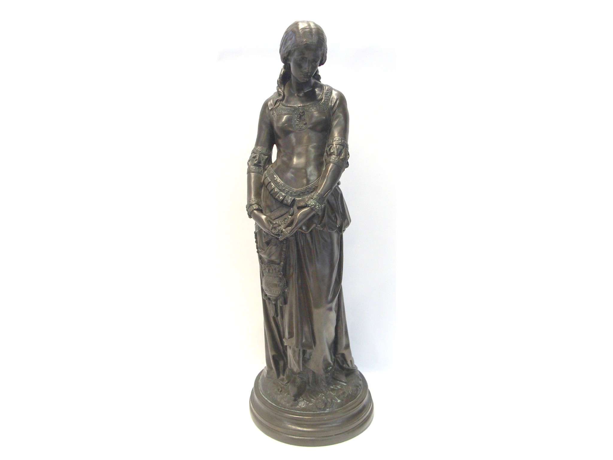 Appraisal: Bronzed resin figure of a woman