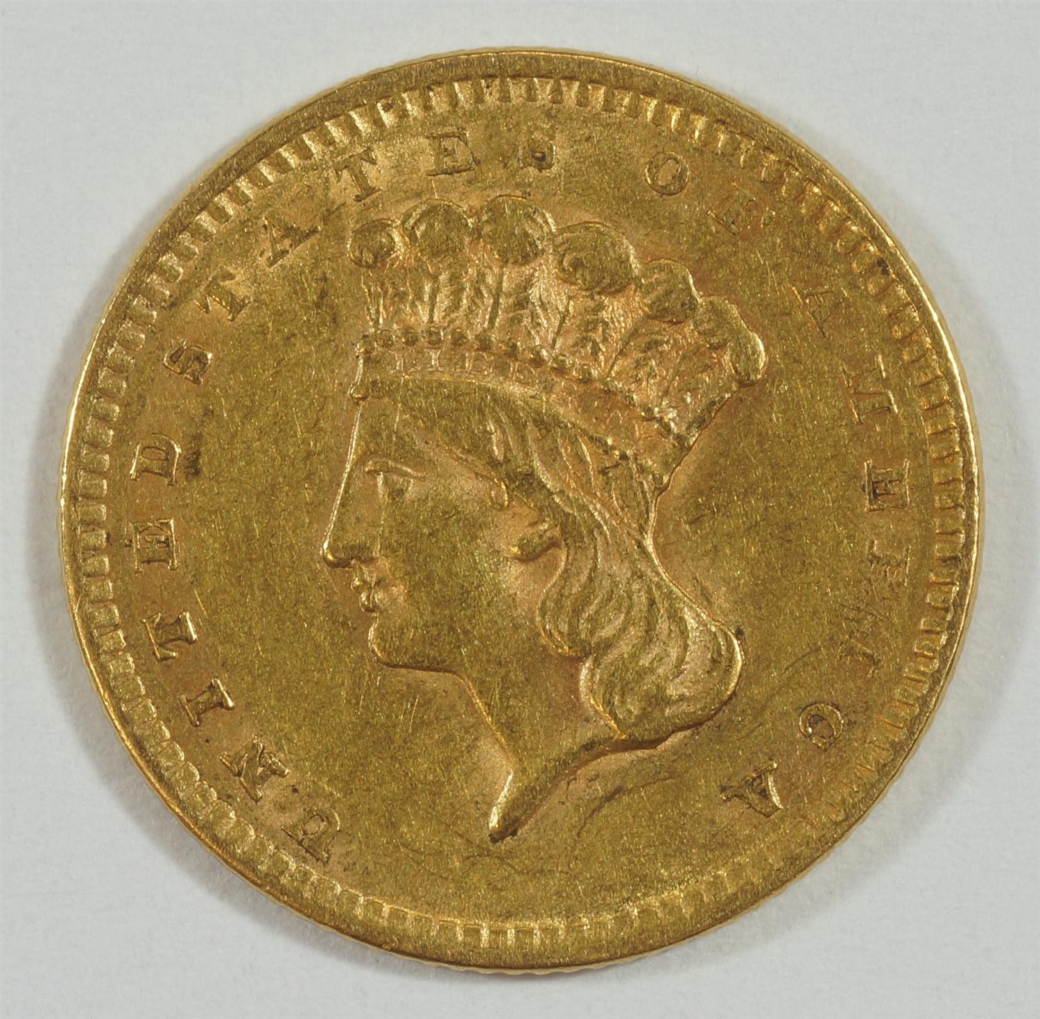 Appraisal: type slant one dollar gold VF