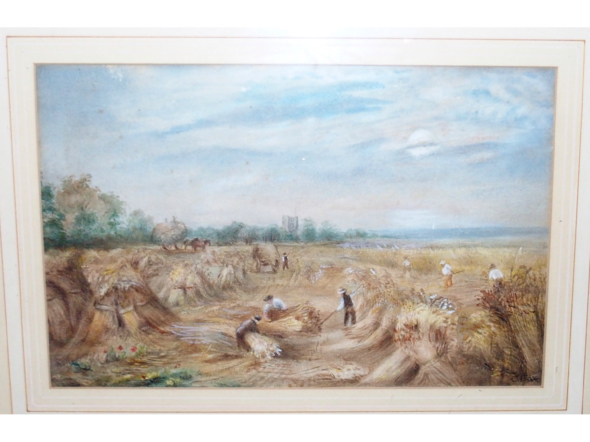 Appraisal: CHARLES FOX A Norfolk Cornfield signed watercolour