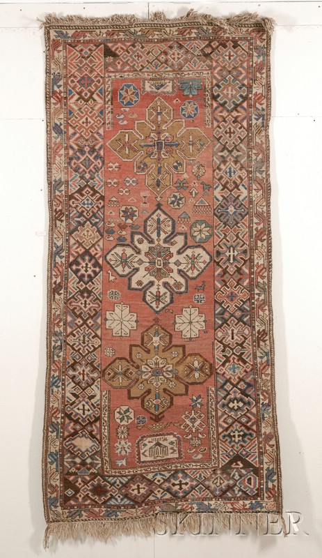 Appraisal: Shirvan Long Rug East Caucasus last quarter th century rewoven