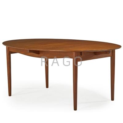 Appraisal: FINN JUHL - NIELS VODDER Teak dining table Denmark s