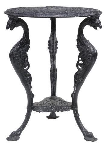 Appraisal: American cast iron garden table Hinderer's Iron Works New Orleans