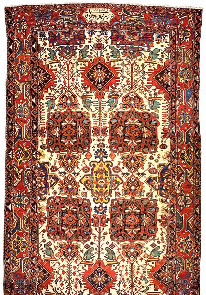 Appraisal: A Bakhtiari carpet Northwest Persia late th century size approximately