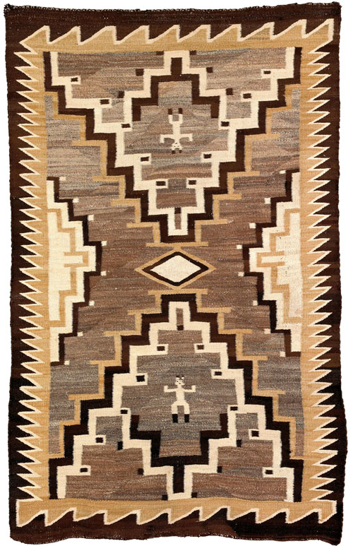 Appraisal: Navajo regional pictorial rug with human figures x