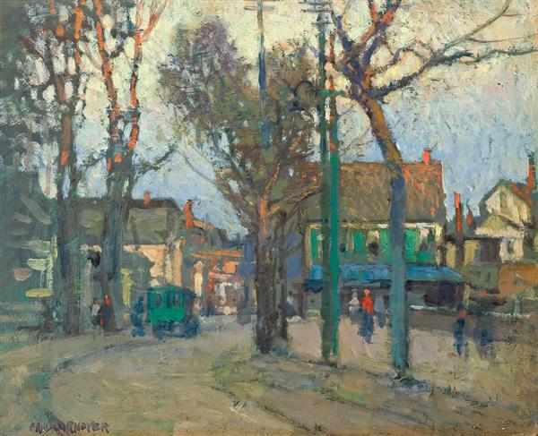 Appraisal: PAUL CORNOYER American - ''A Village Street'' oil on board