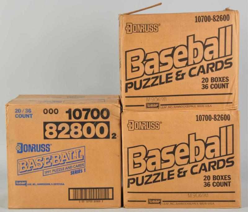 Appraisal: Lot of Donruss Baseball Wax Box Cases Description Two of