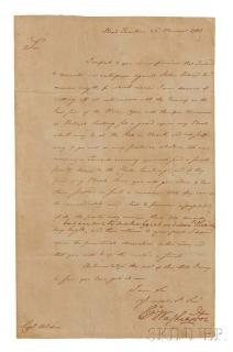 Appraisal: Washington George - Letter Signed Headquarters Passaic Falls New Jersey