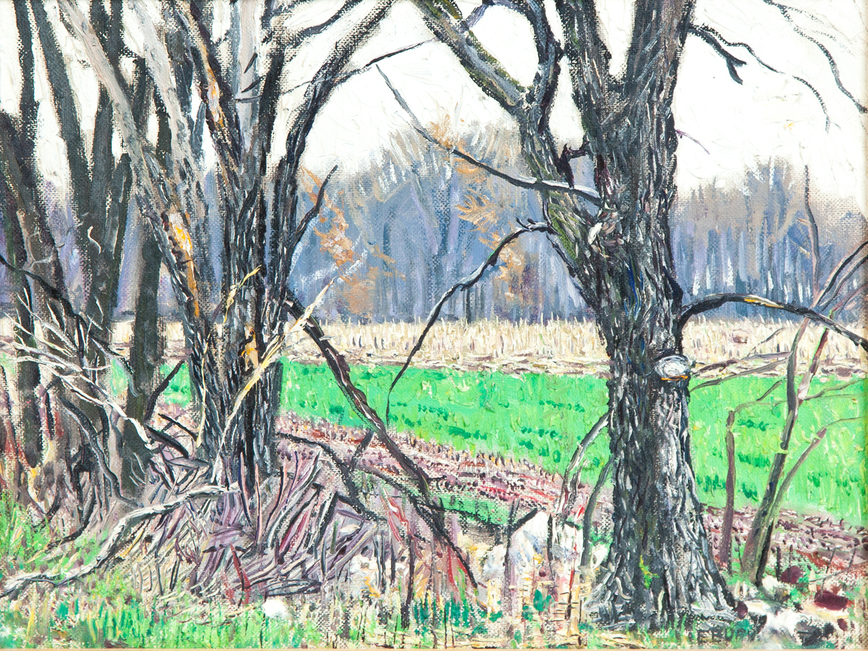 Appraisal: EARLY SPRING BY EMERSON BURKHART OHIO - Oil on canvas